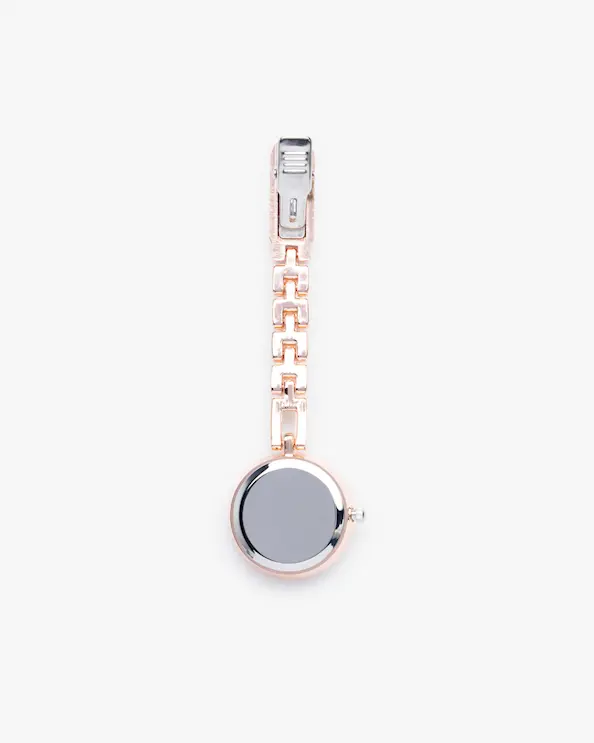 Schwesternuhr Classic Schmales Glied Clip Rosé