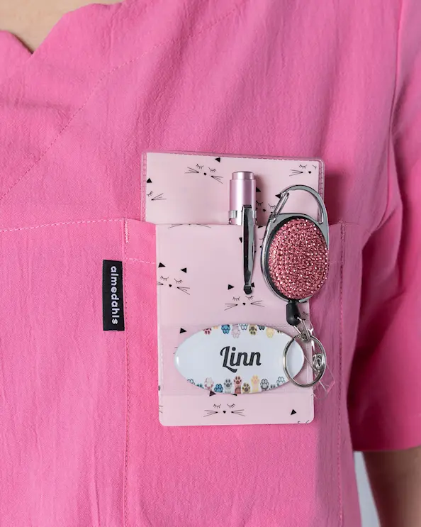 Jojo Korthållare Glitter Mörkrosa