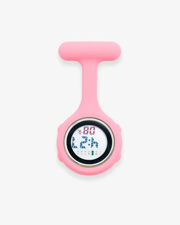 Schwesternuhr Digital Rosa