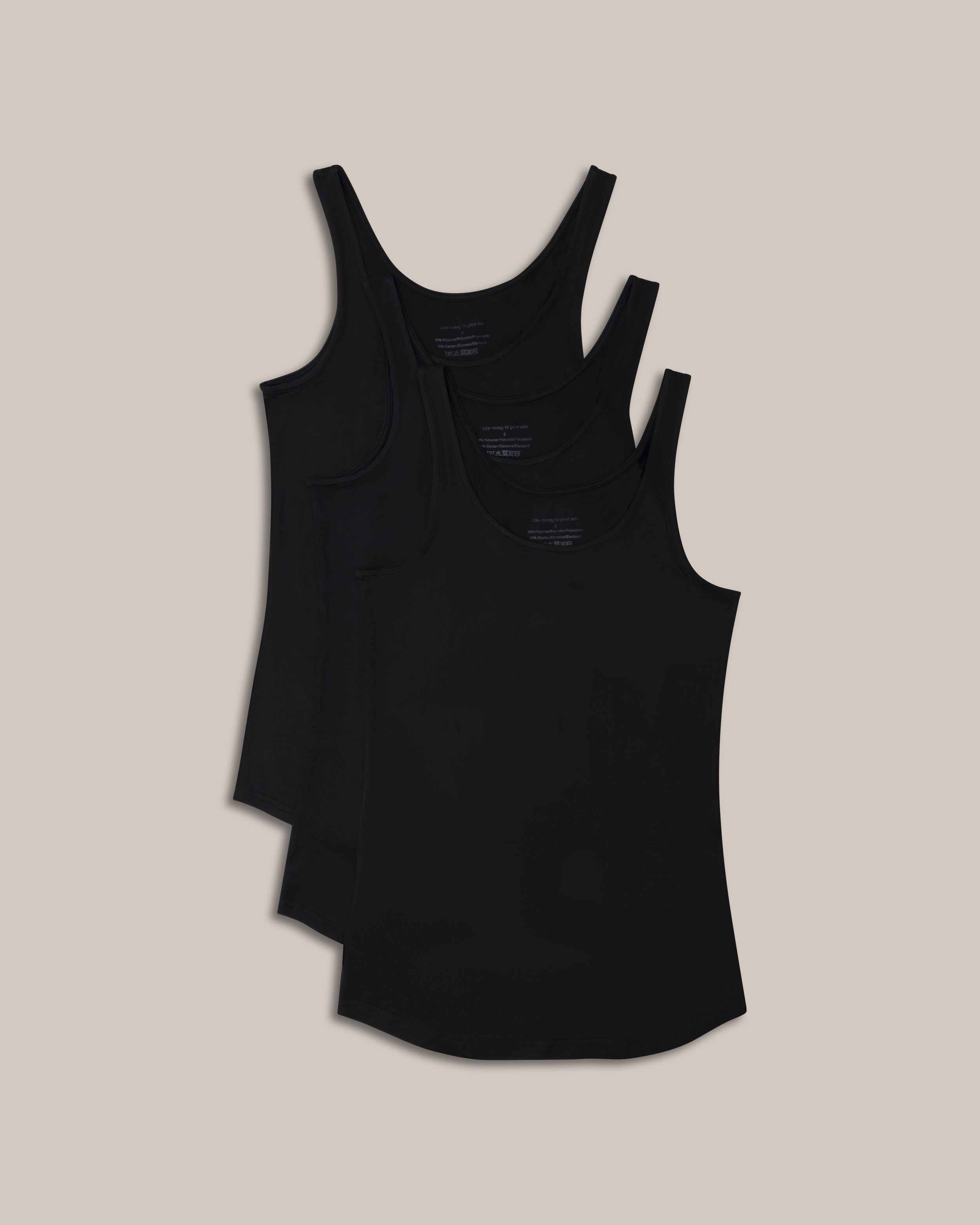 Beez Singlet Svart 3-pakning