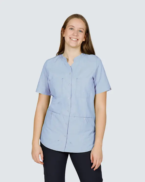 Nybo Nature Lyseblå Tunika med Knapper Dame
