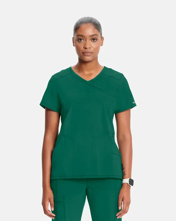 Infinity Mock Wrap Top CKE2625A Mørkegrøn