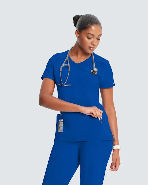 Infinity Mock Wrap Top CKE2625A Royal Blue