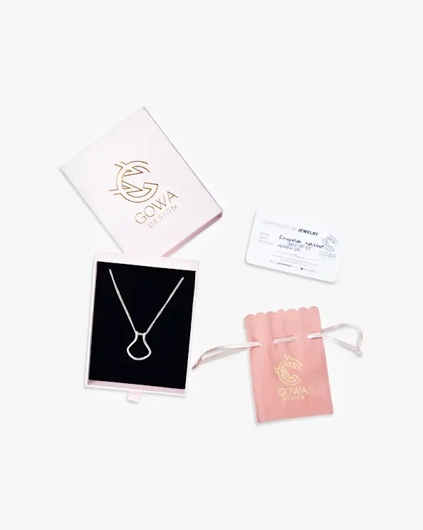 Halsband Ringhållare Loop Silver