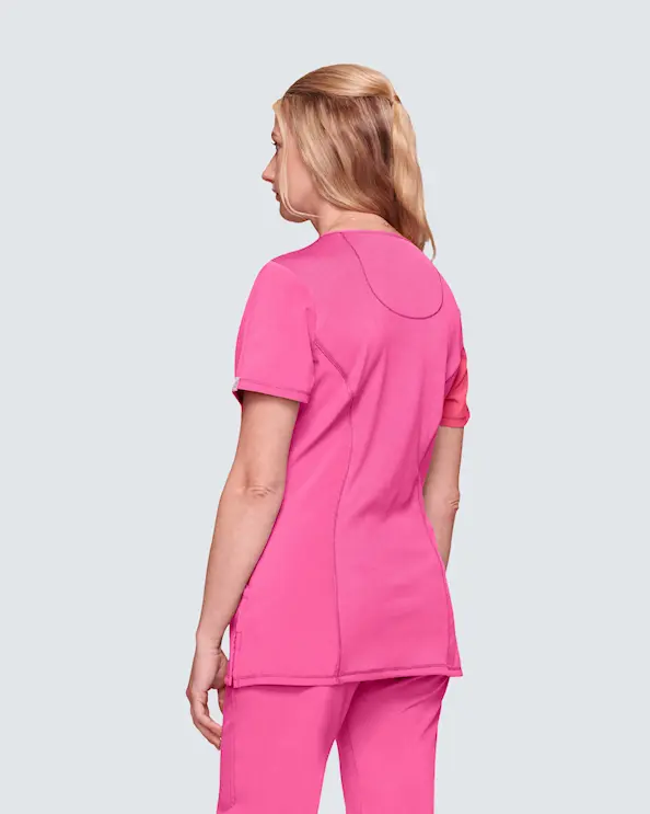 Infinity Mock Wrap Top CKE2625A Kirsikanpunainen