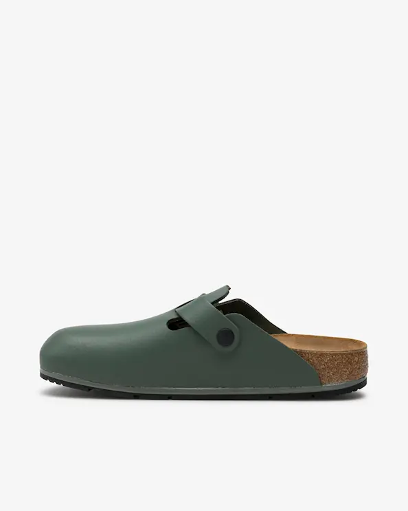 Birkenstock Boston PRO Narrow Tummanvihreä