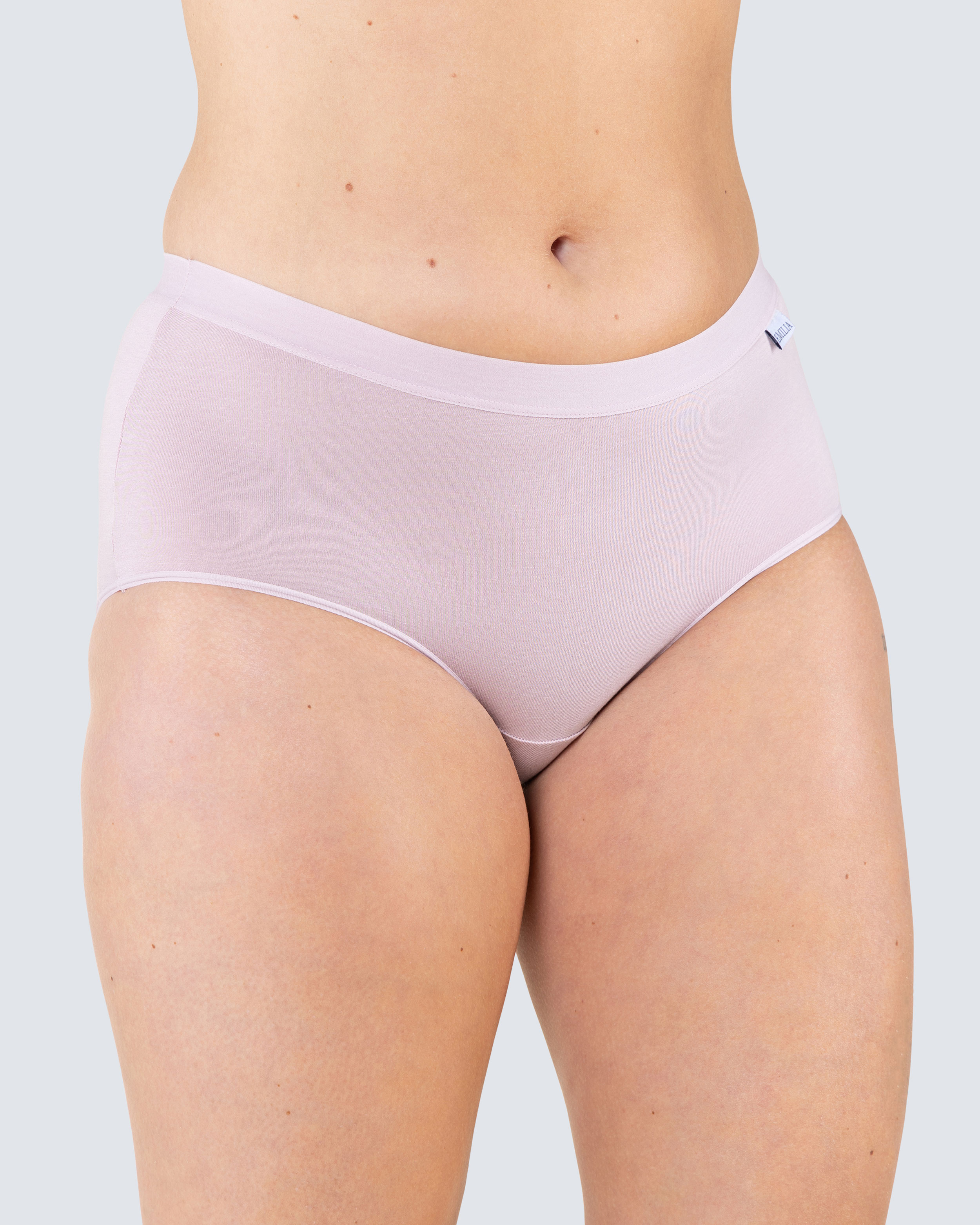 Korkeavyötäröiset alushousut Bambu Pinkki