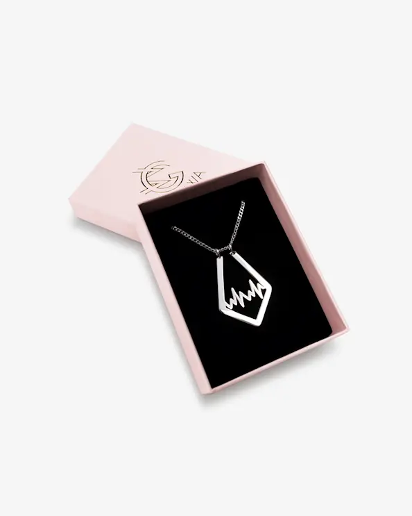 Halsband Ringhållare EKG Silver