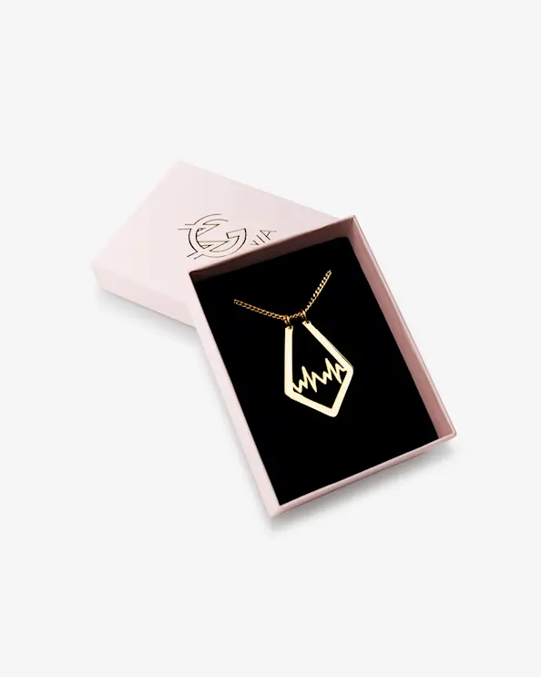Halsband Ringhållare EKG Guld