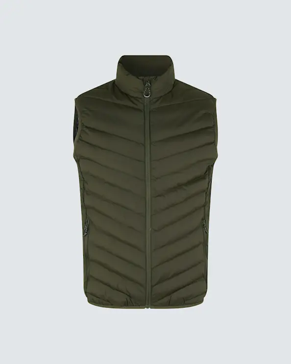 ID Identity Vadderad Herrväst Olivgrön