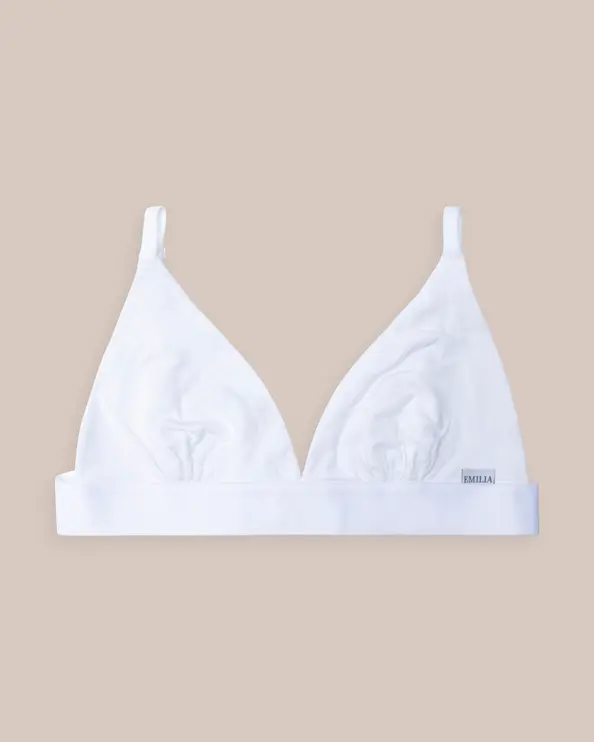 Triangel-BH Ellen Bambus Hvit