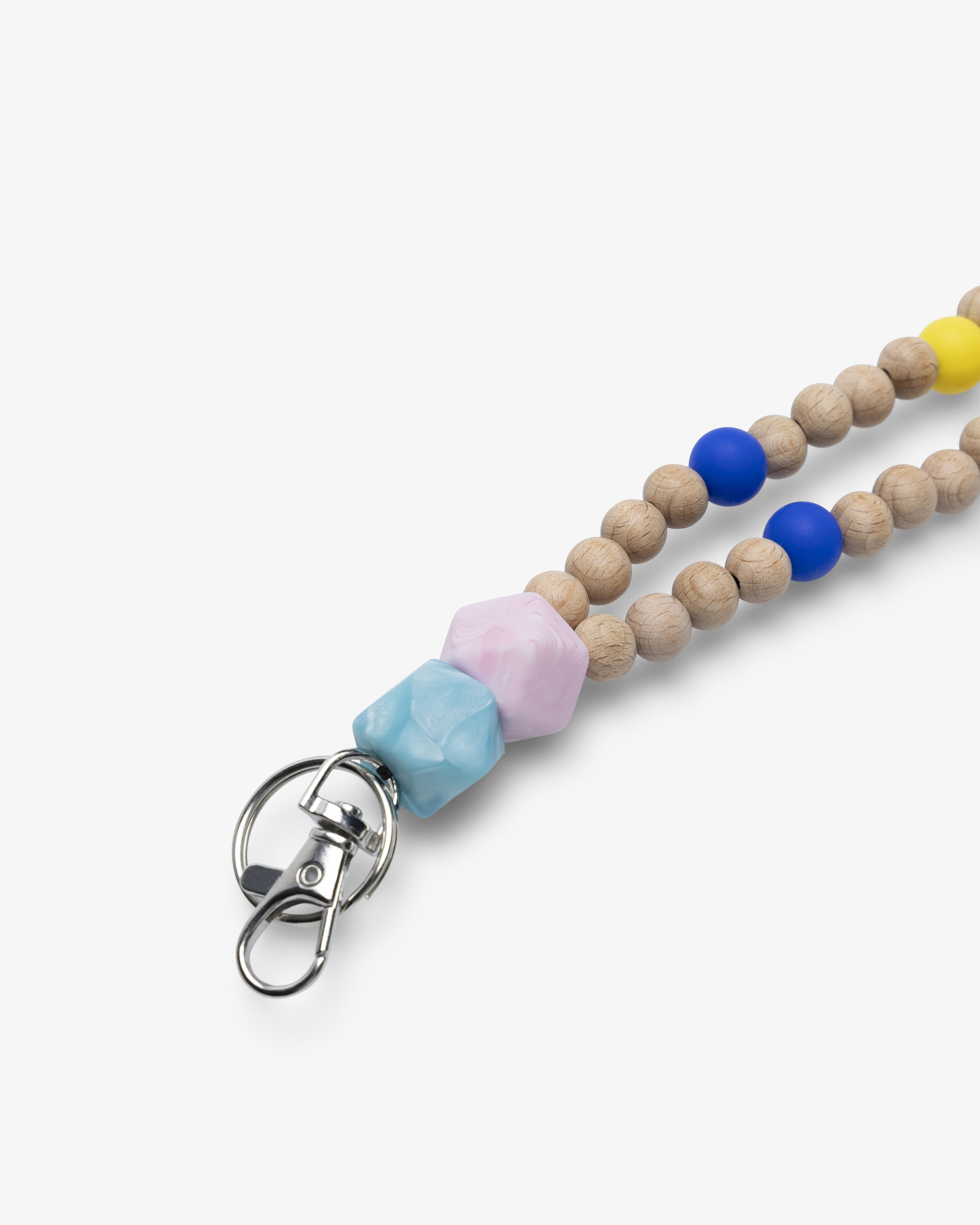 Schlüsselband Bunte Holzperlen
