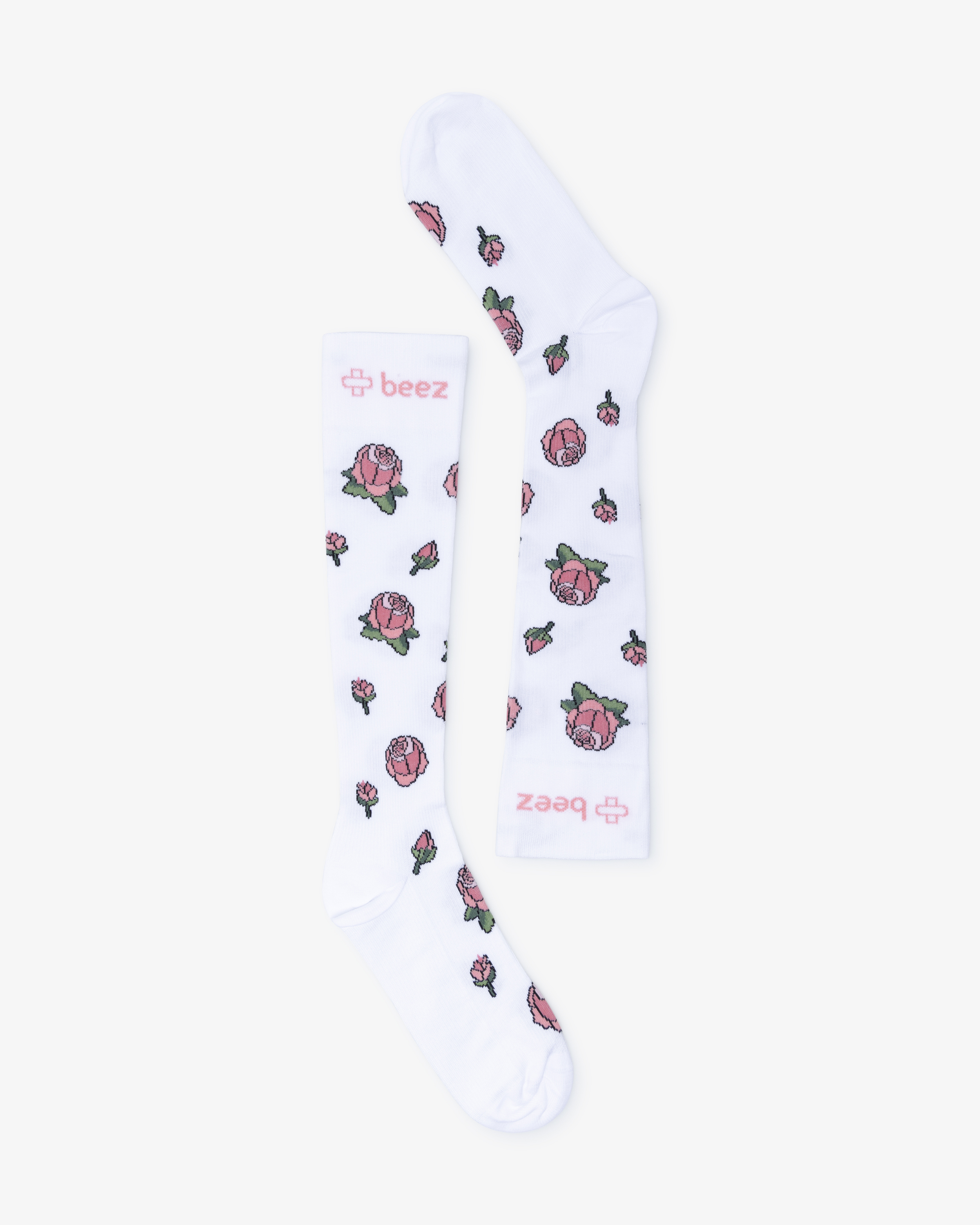 Beez Støttestrømpe Rosy Hvid