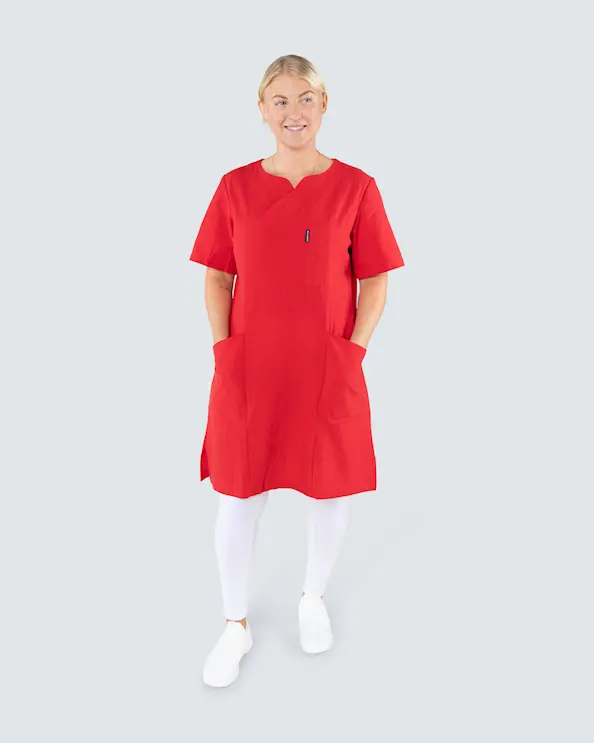 Almedahls Punainen Poimutettu Mekko