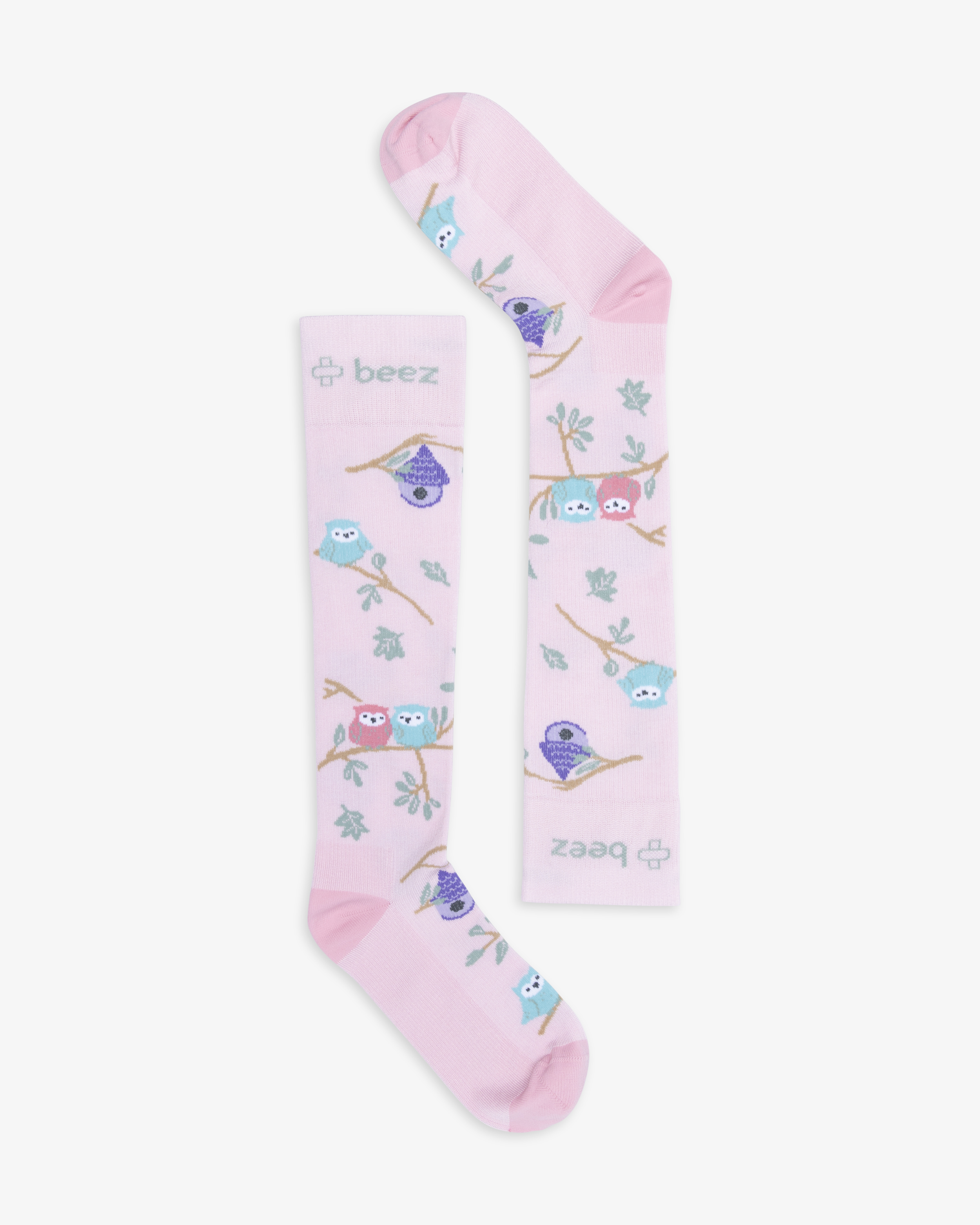 Beez Støttestrømpe Helga Bred Legg Rosa