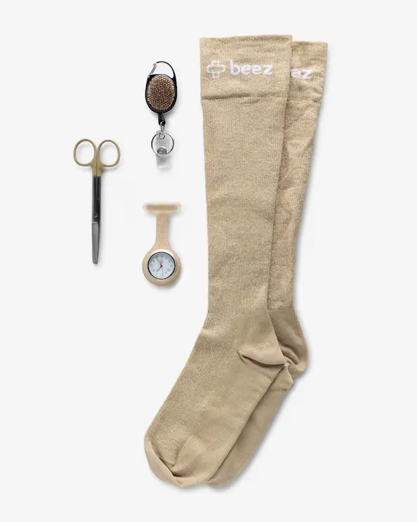 Stödstrumpor Kit Glitter Guld