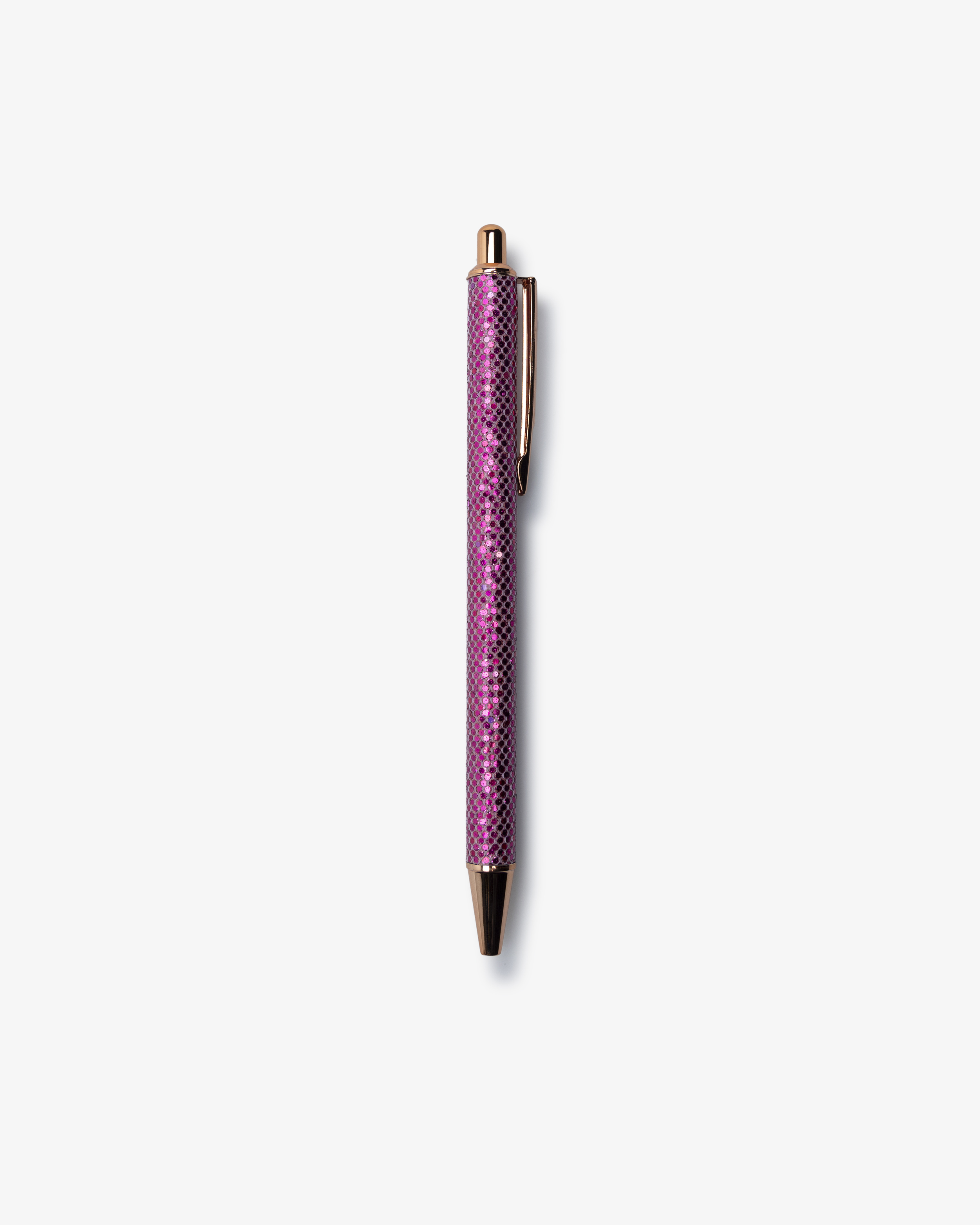 Kulepenn Glitter Mørkerosa