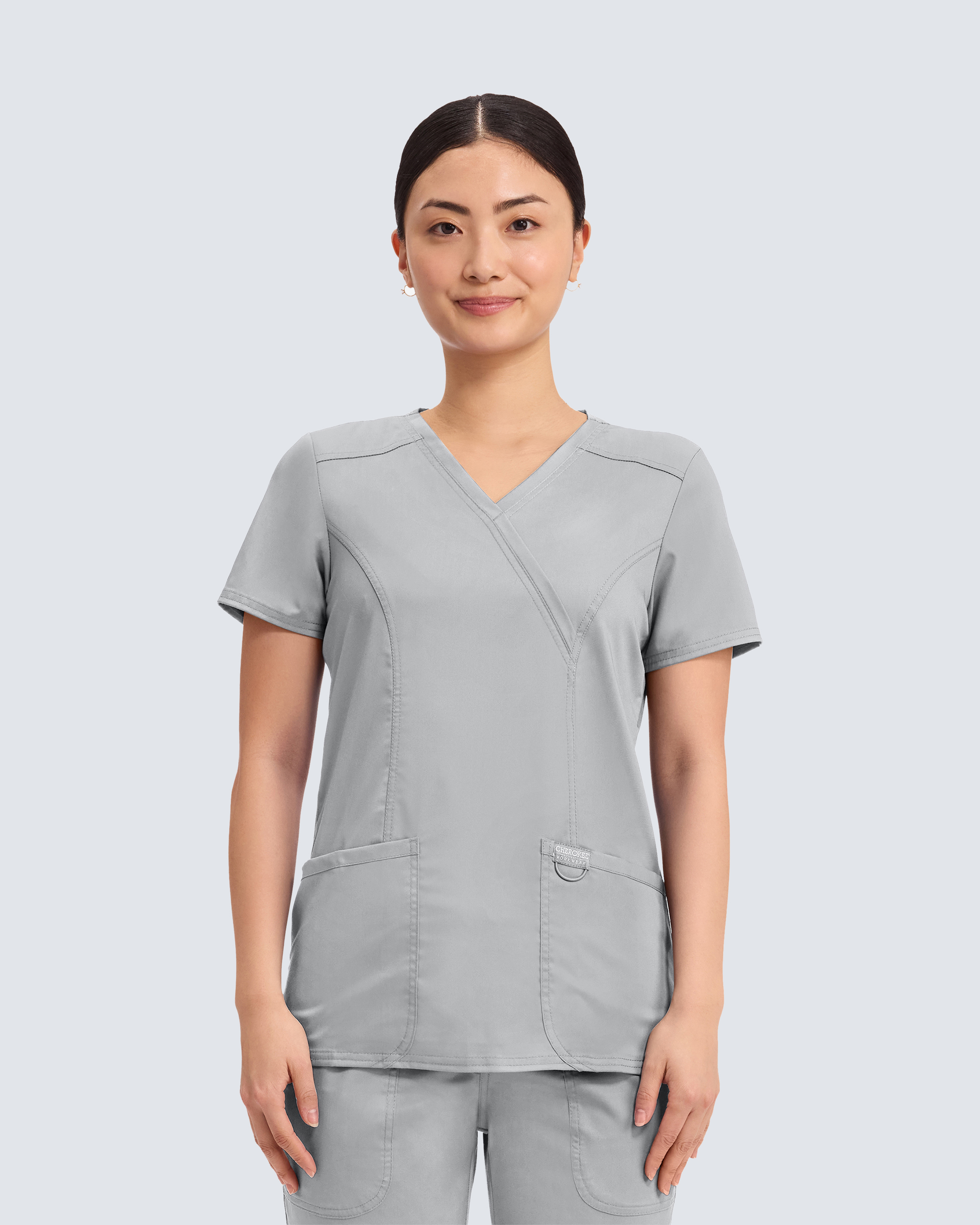 Cherokee Revolution Mock Wrap Top WWE610 Grå