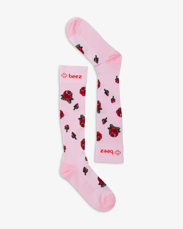 Beez Stödstrumpa Rose Rosa