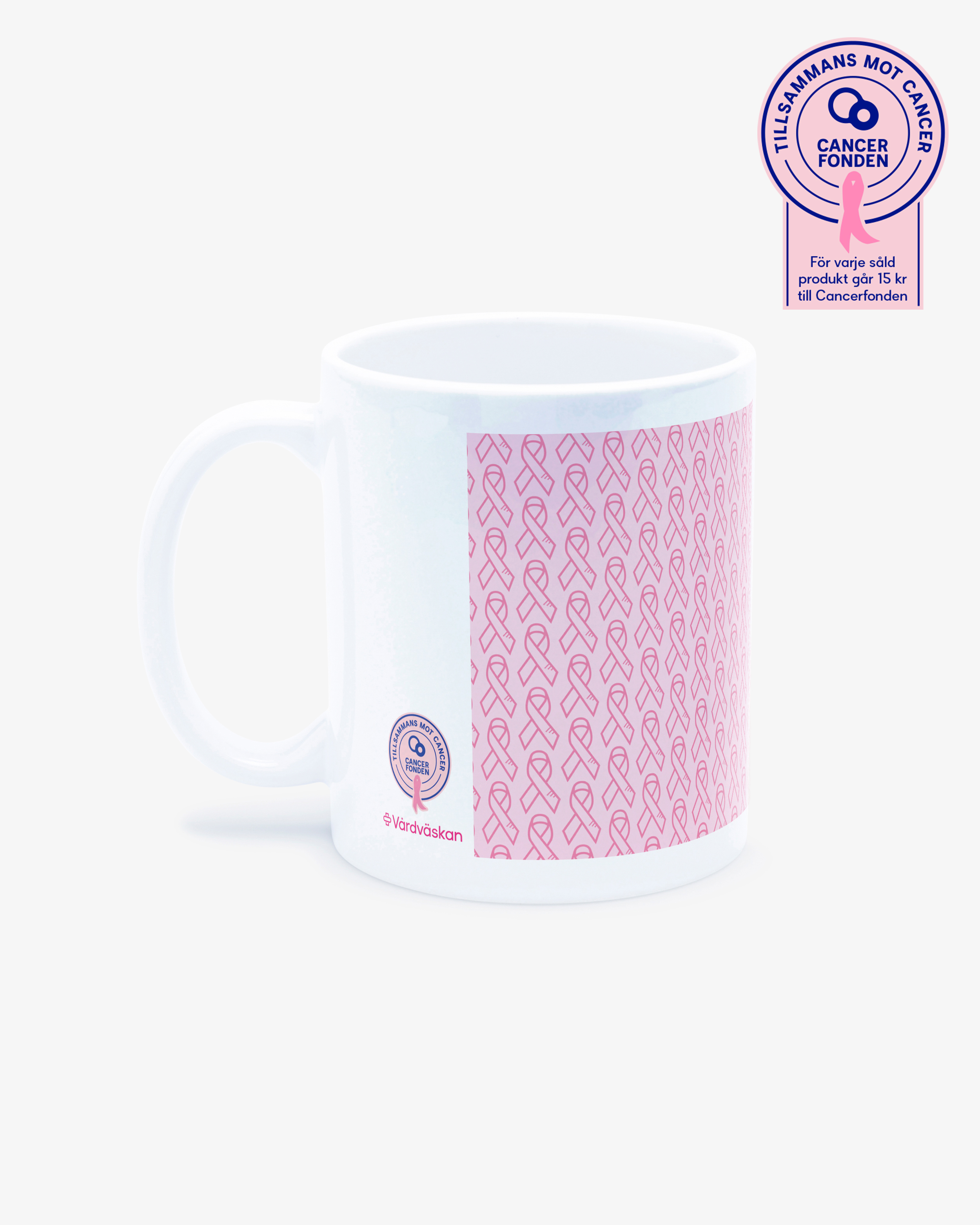 Mugg Rosa bandet Ljusrosa
