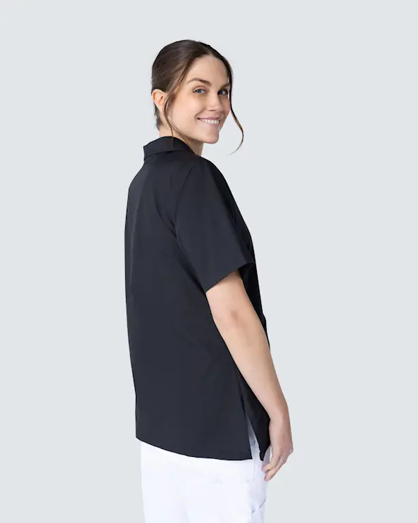 Almedahls Sort Bluse med Krave Dame