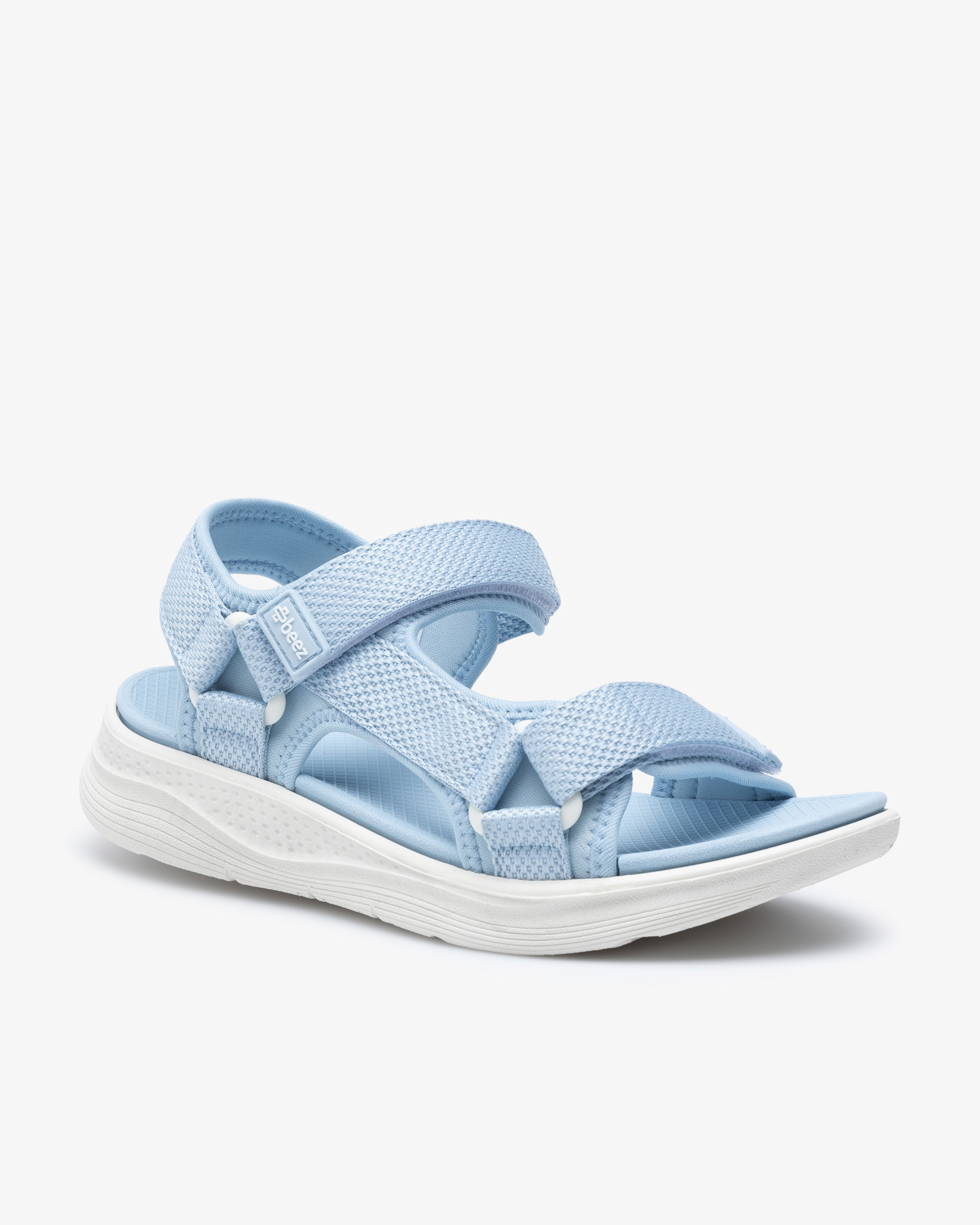 Beez Zen Velcro Sandal Lyseblå