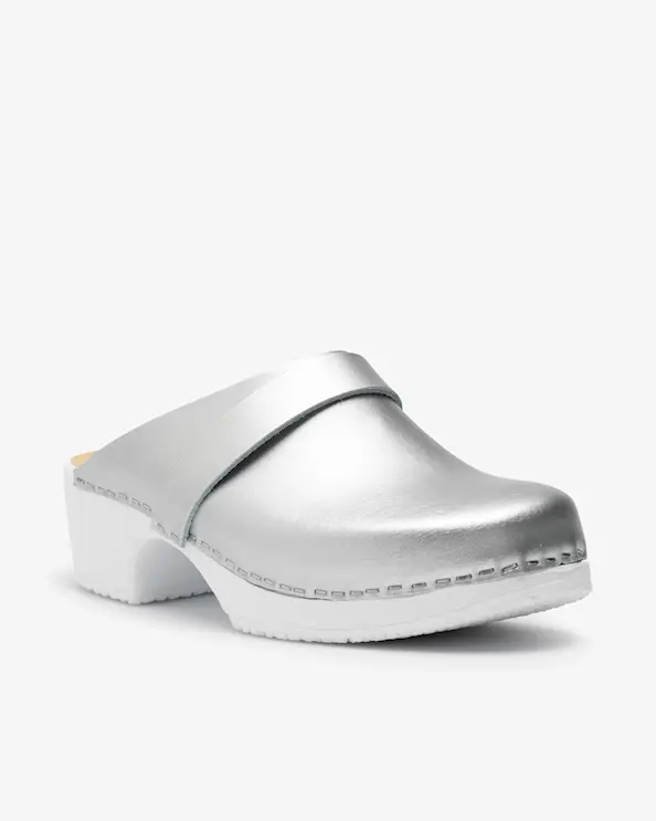 Beez Tradisjonell Silver Metallic Arbeidssko