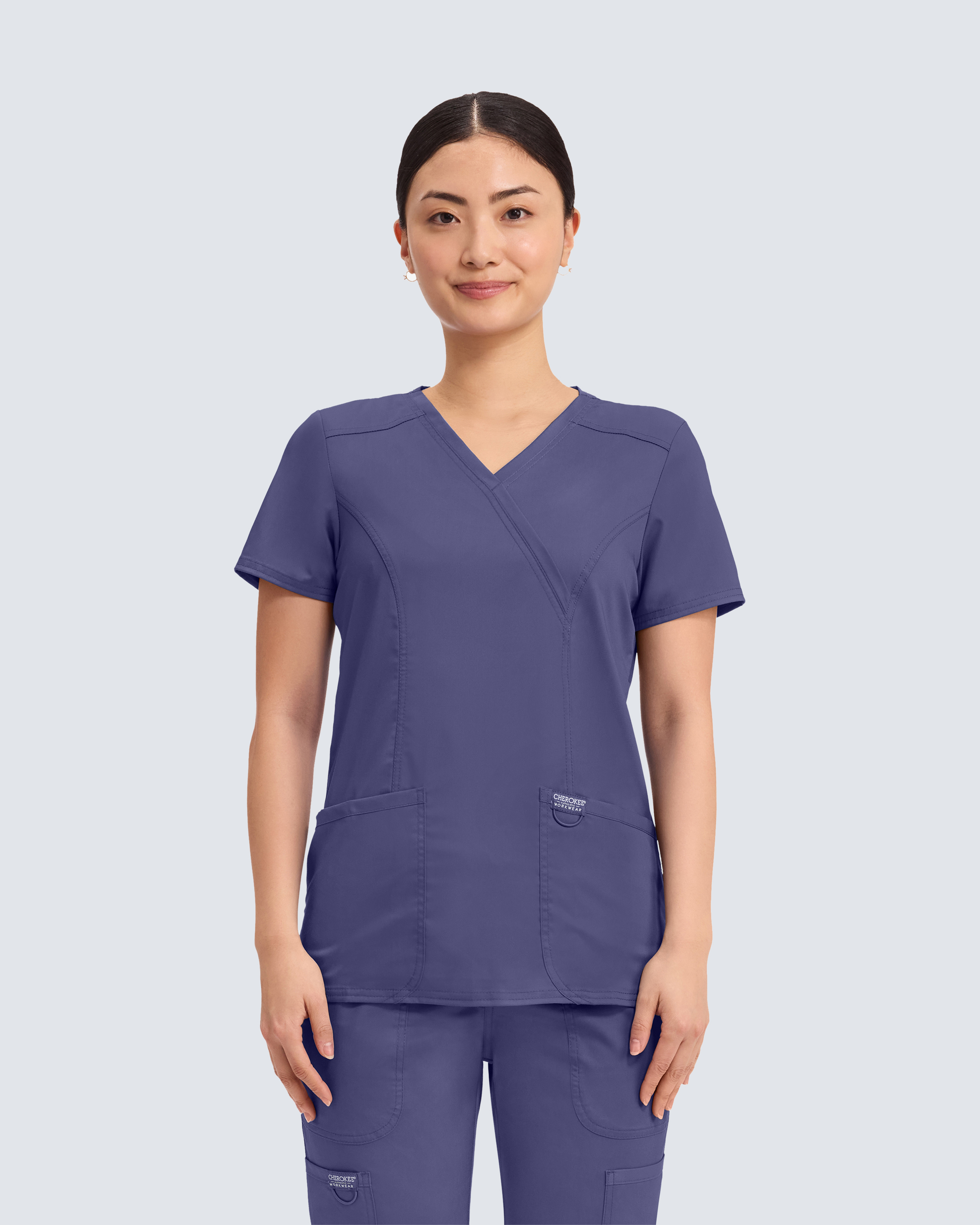 Cherokee Revolution Mock Wrap Top WWE610 Blomme