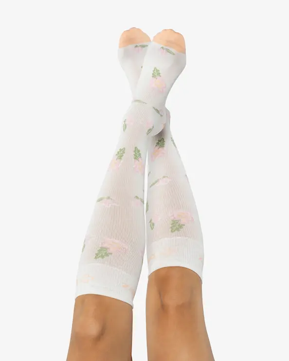 Beez Støttestrømpe Sissi Off white