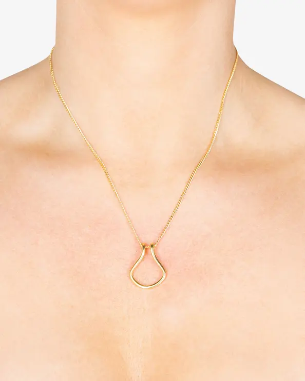 Halsband Ringhållare Loop Guld