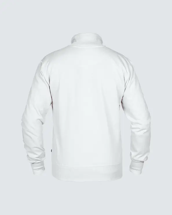 Texstar Sweatshirt med dragkedja Herr Vit