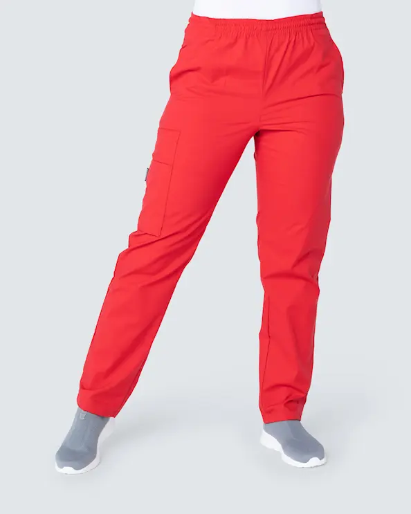 Almedahls Röd Byxa med Resår Unisex