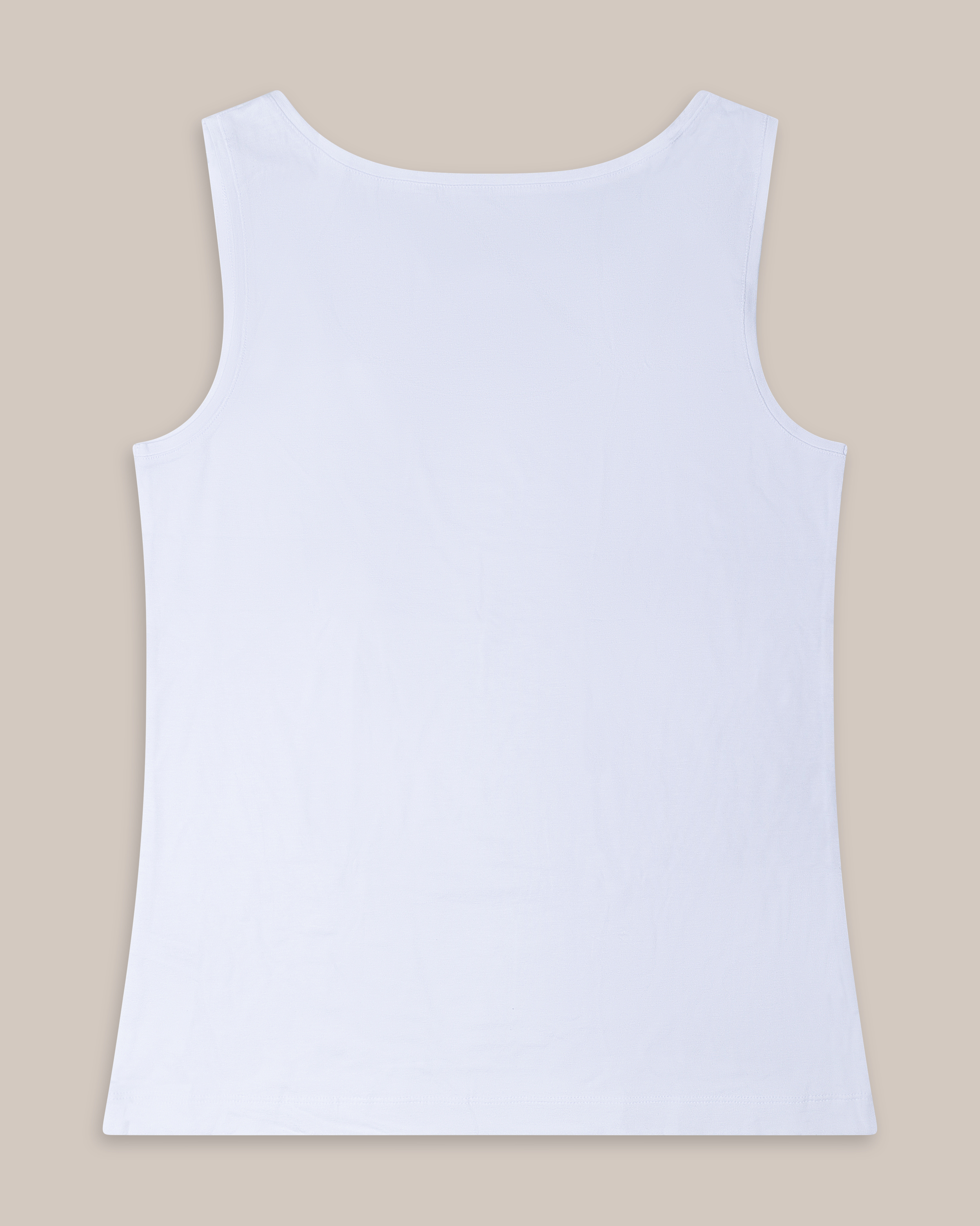 Singlet Ellen Bambus Brede Skulderstropper Hvit