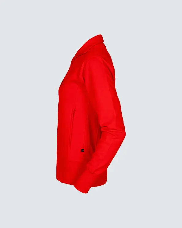 Texstar Sweatshirt med dragkedja Dam Röd