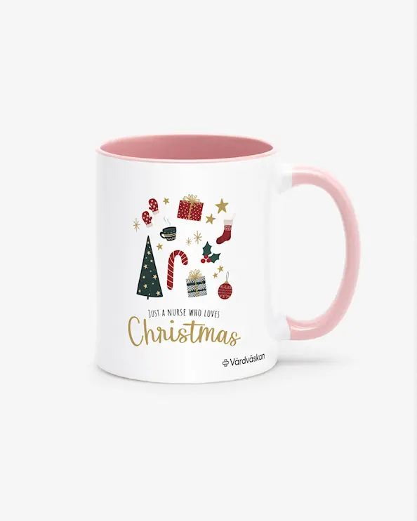 Mugg Just a Nurse Who Loves Christmas Rosa
