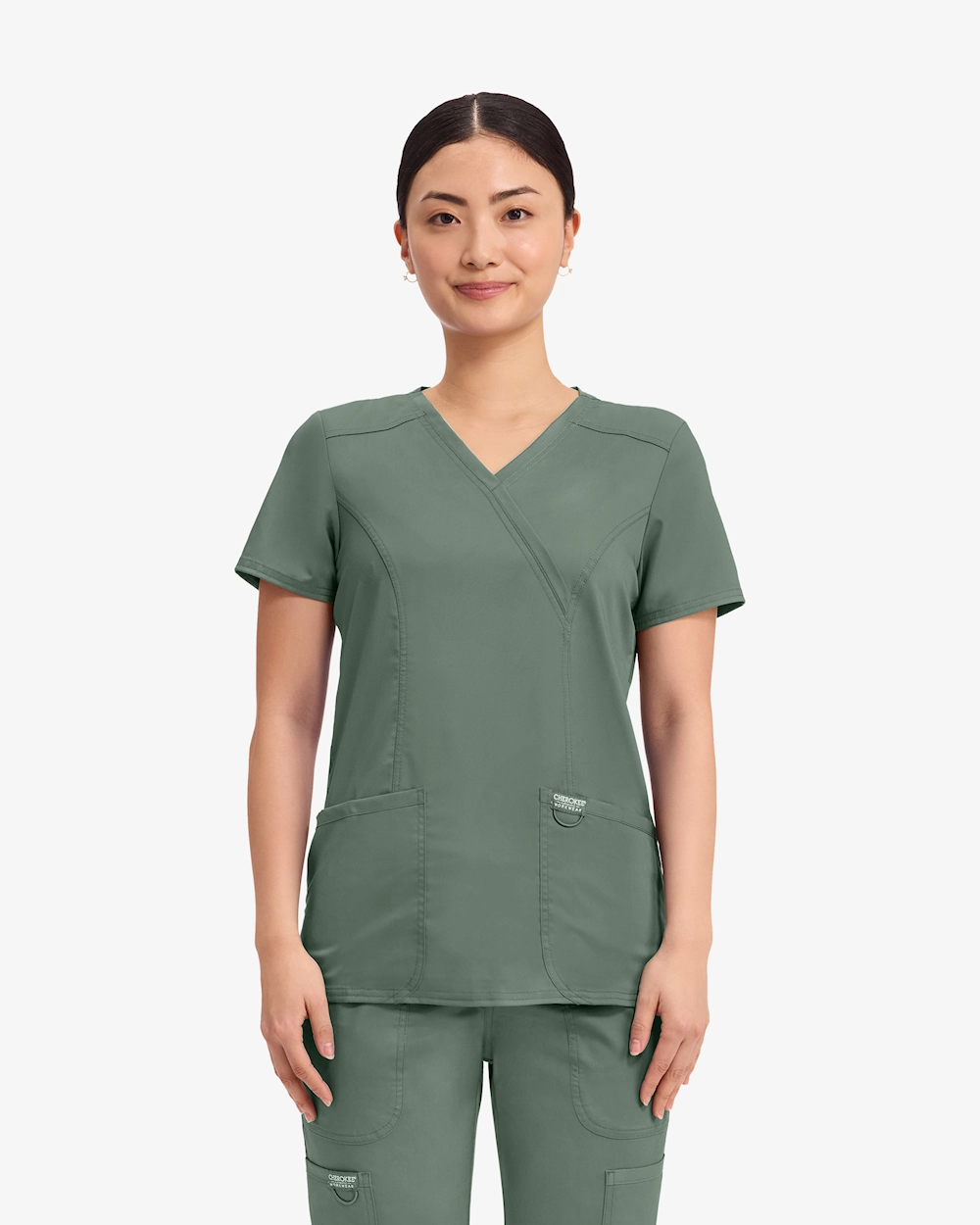 Cherokee Revolution Mock Wrap Top WWE610 Oliivinvihreä