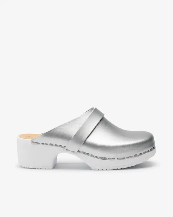Beez Tradisjonell Silver Metallic Arbeidssko