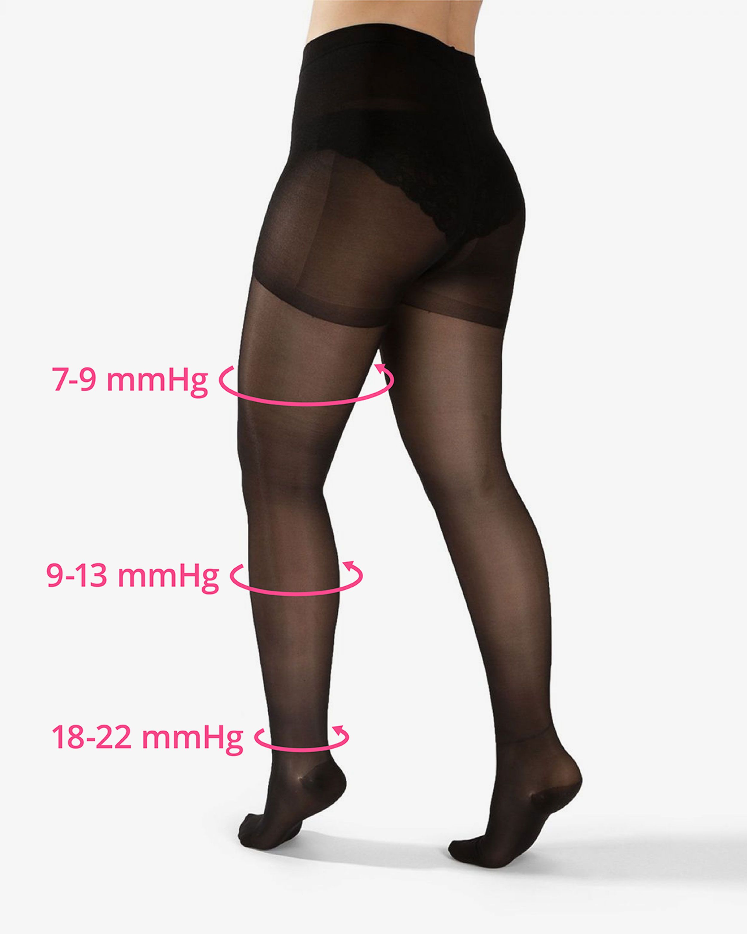 Segreta 140 Young Collant Svart Stödstrumpbyxor