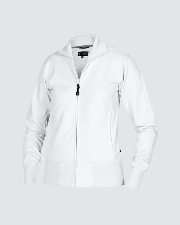 Texstar Sweatshirt med dragkedja Dam Vit