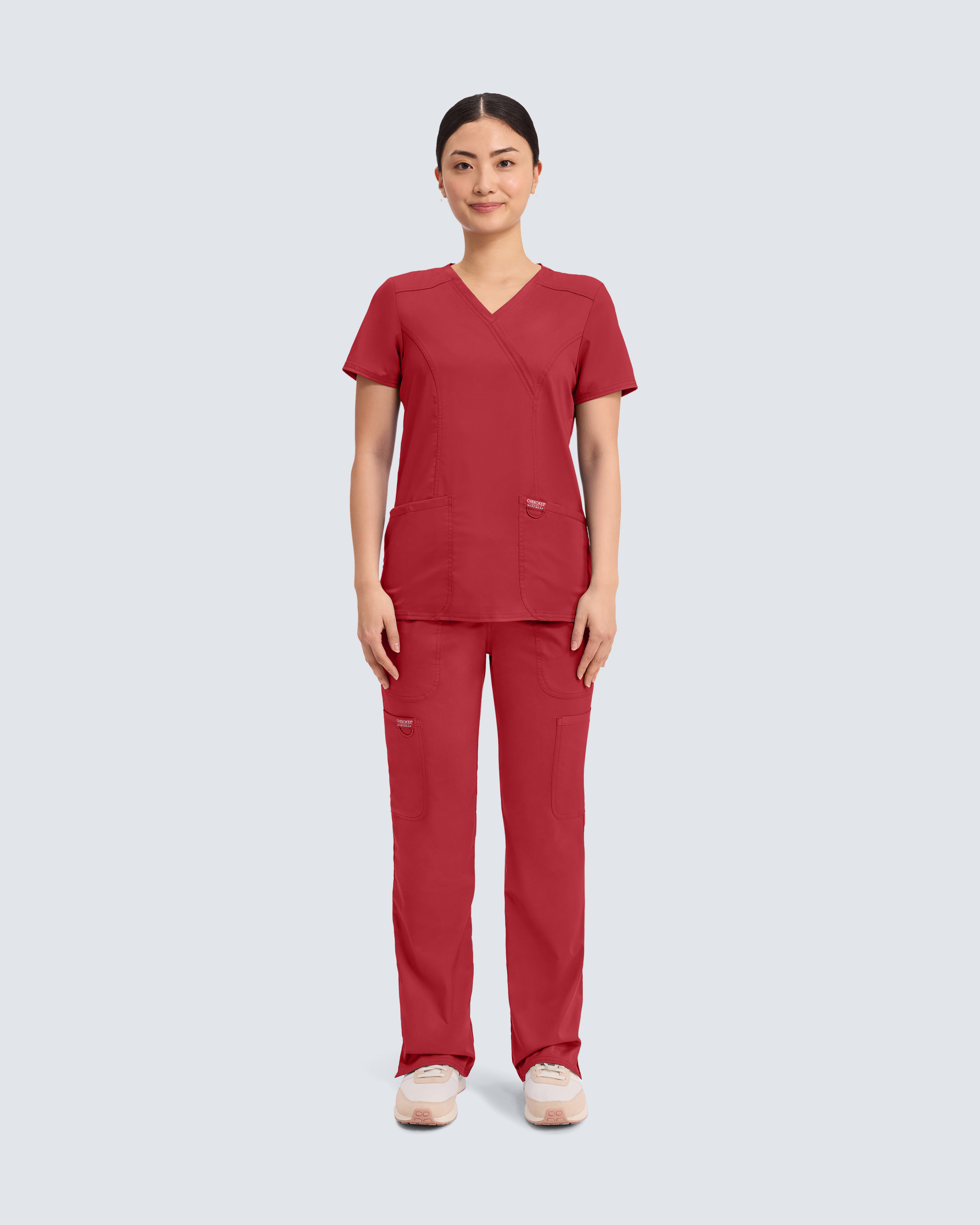 Cherokee Revolution Mock Wrap Top WWE610 Punainen