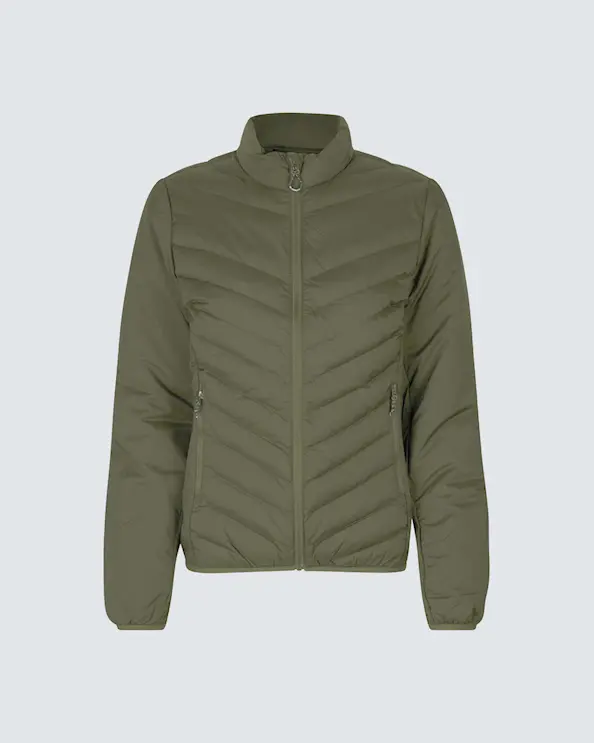 ID Identity vattert damejakke Olivengrønn