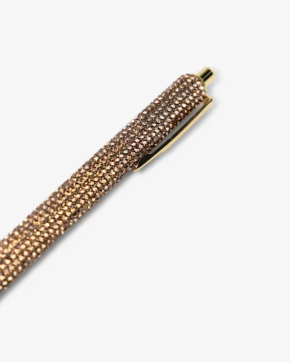 Stift mit Glitzersteinen Rosé