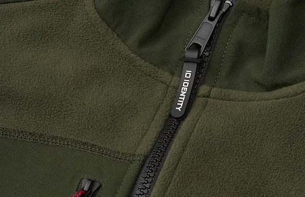 ID Identity fleecevest af bundet materiale til damer Olivengrøn