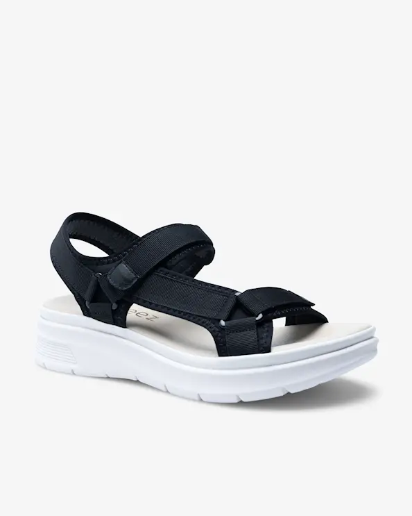 Beez Lush Black Velcro Sandal