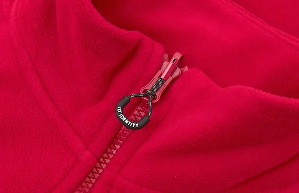 ID Identity Microfleece-jakke Zip-n-mix for damer Rød