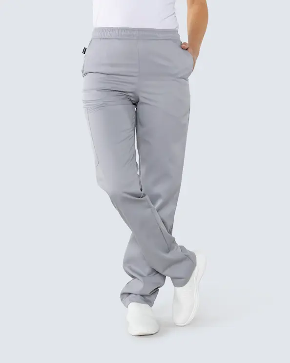 Kentaur arbeidsbukse med elastisk midje Marine Lysegrå