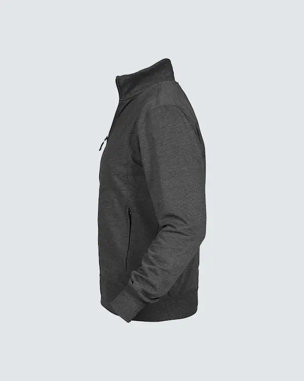 Texstar Sweatshirt med dragkedja Herr Graphite