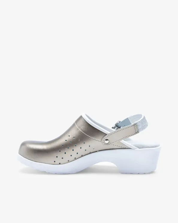 Beez Klassisk Arbetssko Champagne/Metallic