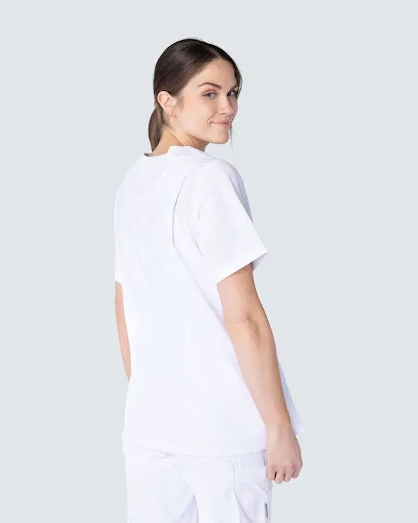 Almedahls Hvit Kriklet Kittel Dame