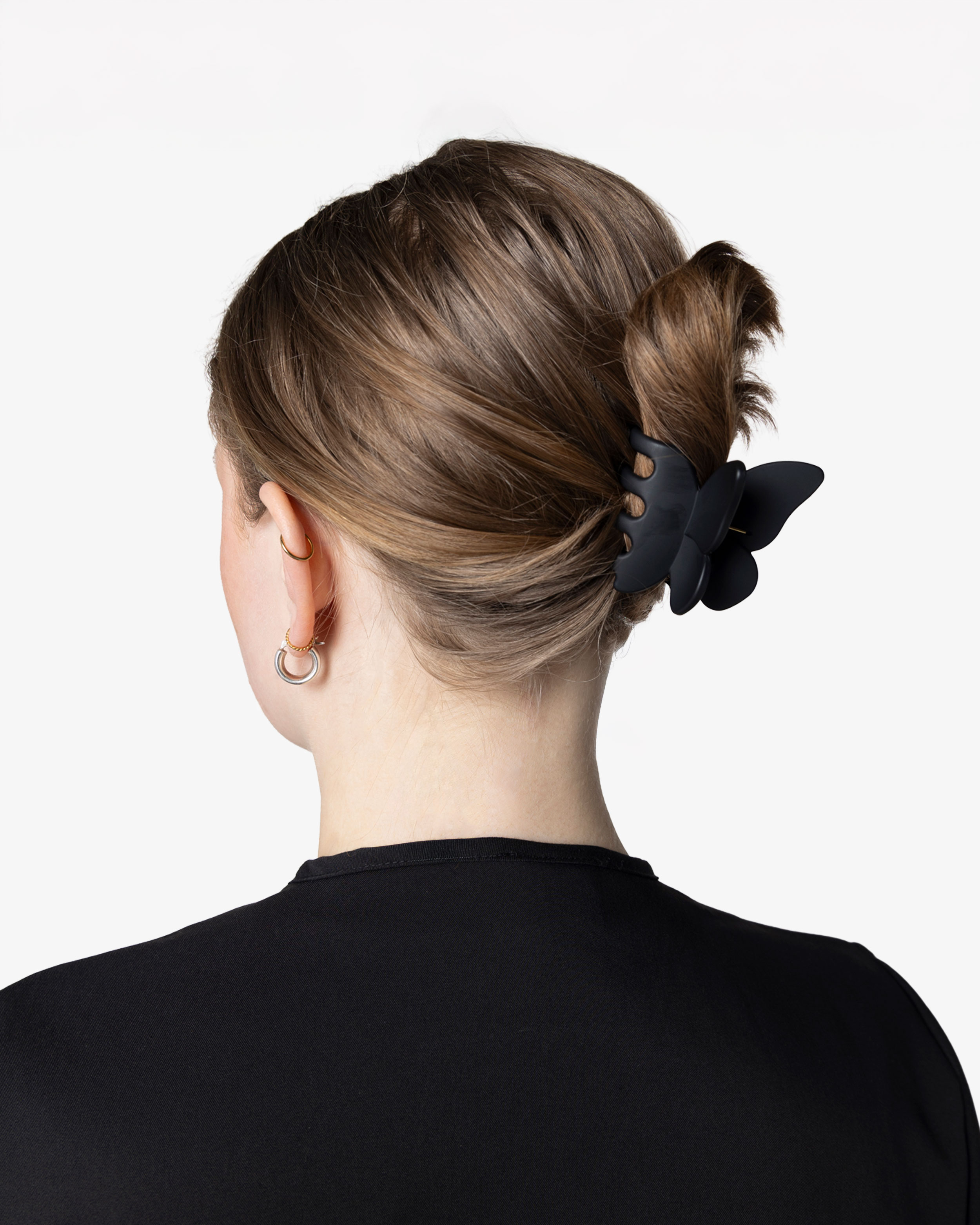 Léonie Hiusklipsi Perhonen Musta